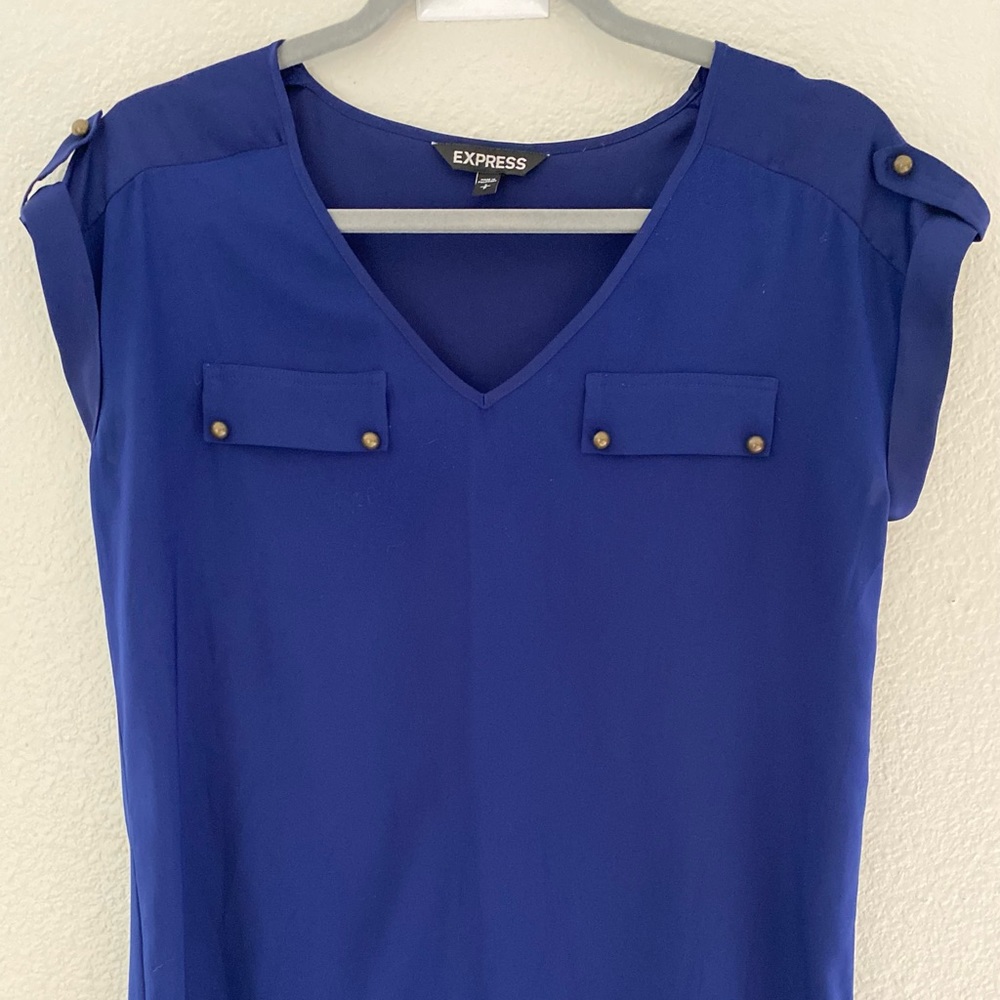 Navy blue short sleeve portofino by Express size small